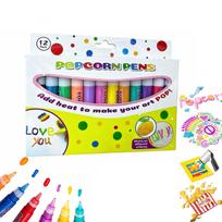 3D printing bubble pen popcorn pen cotton pen bubble strokes children's DIY expansion effect 12-color horizontal packaging yellow