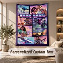 GTA Tapestry, Personalized Custom Text, Wall Hanging Tapestry For Living Room Home Wall Decor 100cmx150cm beige