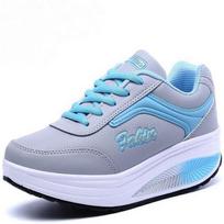 Moteriški sportbačiai High 2020 Platforma Moteriški laisvalaikio batai Moterų krepšelis Femme Wedges treniruokliai Zapatillas Deportivas Mujer 39 mėlyna