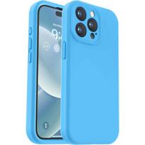 Skysto silikono telefono dėklas Apple iPhone 15 Pro 14 13 11 12, su kameros objektyvo apsauga, minkštas, atsparus smūgiams iphone 14