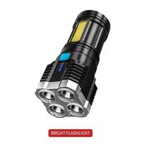 LED Žibintuvėlis 4 Lemputės Didelės Galios Žibintas USB Įkraunamas Vandeniui Atsparus Rankinis Žibintas COB Šoninis Apšvietimas Lauko Kempingui Žvejybai 500LM