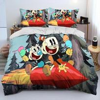 Cuphead and Mugman,Game Gamer Comforter Bedding Set,Duvet Cover Bed Set Quilt Cover Pillowcase,King Queen Size Bedding Set kids 70x133cm 2pcs