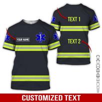 Individualizuotas vardas Cosplay EMS EMT Medicinos paramedikas Darbuotojas Tatuiruotė 3D spausdinimas Vasariniai Harajuku gatvės drabužiai Trumpomis rankovėmis Kasdieniai marškinėliai X4 4XL yellow