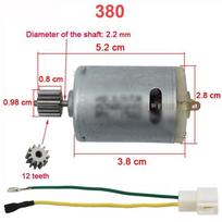 Elektrinio automobilio variklis 10 dantų 6 V / 12 V 24 V RS550 RS390 RS380 380 12V 15000RPM