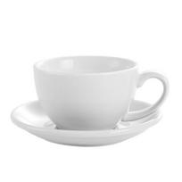 200 ml Kapučino puodeliai su lėkštutėmis, Porcelianinis arbatos rinkinys, Keraminis puodelis espreso, latte, kavos puodeliai, 8 spalvos, Indai kavinei, namams 180-200ml balta