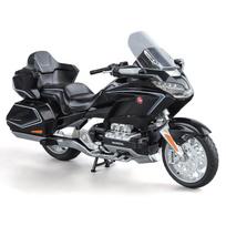 1/11 mastelio motociklas Honda Gold Wing GL800 2021 m. modelis Žaislai Lydinio liejinukas Garsas Šviesa Amortizacija Imitacija Motociklai Dovanos juoda