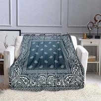 Bohemiško stiliaus Boho Bandana Sofos Antklodės Lovoms Super Minkšta Šilta Antklodės Užvalkalas Flanelinis Pledas Flanelinis Pledas Namų Dovana# 75X95CM pilka spalva