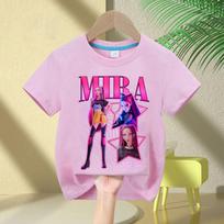 KPop Demono Medžiotoja Rumi Zoey Mira 2025 Animacinis Marškinėliai Vaikams Spausdinta Madinga Laisvalaikio Viršutinė Dalis Mergaičių Drabužiai 130 pink