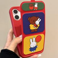 Ins Cartoon Cute Little White Rabbit for IPhone16promax New Model for Apple 15 Mobile Phone Case All Inclusive For  iPhone 11 blue