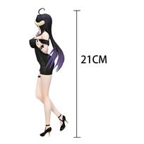 Anime figūrėlė Albedo figūrėlė Grožis Sukiubas Veiksmo figūrėlė stovinti albedo Modelis stalo papuošalas Automobilio dekoracija Suaugusiųjų žaislas Berniukų dovanos 21cm black