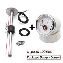 52MM Kuro lygio matuoklis su kuro lygio davikliu 150MM 200MM 250MM 400MM 500mm 0-190ohm Alyvos skysčio bako kuro lygio indikatorius 100mm sensor ws