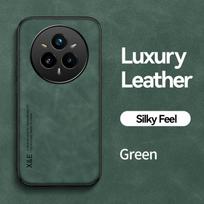 Fashion Leather Funda for Realme 14 Pro Plus 5G Case Ultra Thin Car Magnetic Protection Cover for OPPO Realme 14 Pro 5G Capa Realme 14 5G Global žalia