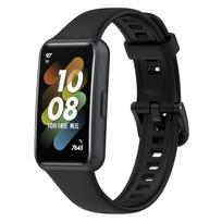 Silikoninės apyrankės keitimas, skirta Huawei Band 6 7 8 9 / Honor Band 6 Huawei Band 7 juoda