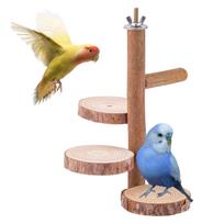 Bird Perch Stand Toy Durable Bird Cage Standing Resting Perches For Parrots Parakeets Birds Lovebirds Finches Climbing Standing geltona