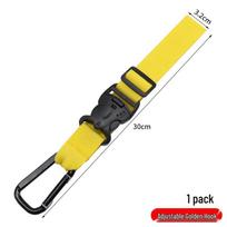 Adjustable Outdoor Backpack Buckle Strap - Portable Hook & Lanyard for Mountaineering and Camping black
