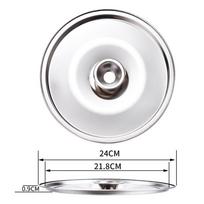 Nerūdijančio plieno dangtis puodui, 10–24 cm, virtuvės maisto dangtis, naujas puodo dangtis, virtuvės reikmenys 24cm