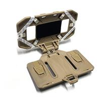 Taktinis MOLLE telefono laikiklis, sulankstoma navigacijos lenta, mobiliojo telefono laikymo įranga, Airsoft medžioklės liemenės priedai chaki