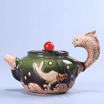 Masterful Teapot for Kung Fu Tea with Single Pot and Ceramic Filter  Dazzling Glaze Finish gray