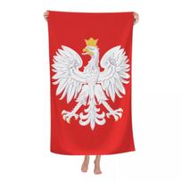 Lenkijos Lenkijos erelis Paplūdimio rankšluostis Lenkijos pasididžiavimas Minkštas linas Mikropluoštas Dušo rankšluosčiai W30*H60(CM) white