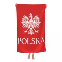 Lenkijos Lenkijos erelis Paplūdimio rankšluostis Lenkijos pasididžiavimas Minkštas linas Mikropluoštas Dušo rankšluosčiai W40*H60(CM)