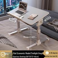 Foldable Bedside Table: Study Desk & Laptop Stand for Bedroom, Bay Window & Students gray