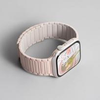 Magnetic Loop strap for Apple Watch ultra2 3 Band 44mm 40mm 49mm 45mm 41mm 46mm Silicone Bracelet iWatch Series 10 9 8 7 3 Se 11 S10-42mm 38 40 41mm gray