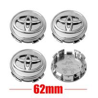 4 vnt. 56/62 mm ratų centrinių dangtelių lipdukai Stebulės dangtelio priedai Toyota Corolla Yaris Aygo Prius RAV4 CHR Camry Auris Avensis