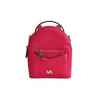 MICHAEL KORS Jessa Letter Logo Double Layer Cowhide Backpack Small Women's Dark Pink rožinė