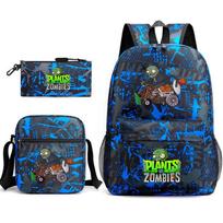 Aplinkiniai augalai Prieš. Zombiai Paauglys Studentas Mokyklinė Kuprinė Vyriška Ir Moteriška Laisvalaikio Kuprinė Krepšys 17inch backpack black