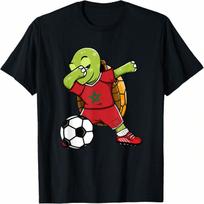 Dabbing Turtle Morocco Soccer Fans Jersey Moroccan Football T-Shirt 5XL įvairiaspalvis