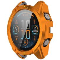 Case for Garmin fenix 8 Screen Protector 43MM 47MM 51MM PC Scale Bumper Tempered Glass Full Coverage Fenix 8 Watch Protective fenix 8 43MM oranžinė