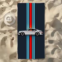 Prekės ženklas M-Martini R-Racing L-Logo Rankšluostis Mikropluošto Paplūdimio Rankšluostis, Greitai Džiūstantis, Be Smėlio, Itin Smulkaus Pluošto, Super Minkštas. 150X75CM
