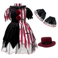 Mergaičių Helovino Cosplay Kostiumas Su Klouno Tema Ir Fantazijos Dizainu Vakarėlio Pramogoms 120cm black