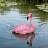 Plaukiojanti flamingų dekoratyvinė statulėlė, vandeniui atsparus tvenkinio ornamentas kraštovaizdžiui, sodui Pink S Head Turn pink