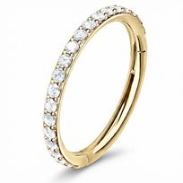 Fine Body Jewelry: Hinged Titanium Nose Ring Clicker Hoop 1.2*6mm sidabras