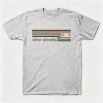Unisex Dire Straits Kortų Denio Marškinėliai Retro Grupės Marškinėliai su Muzikos Dizainu Tinka Laisvalaikiui Gerbėjų Dovana S white