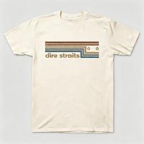 Unisex Dire Straits Kortų Denio Marškinėliai Retro Grupės Marškinėliai su Muzikos Dizainu Tinka Laisvalaikiui Gerbėjų Dovana 4XL gray