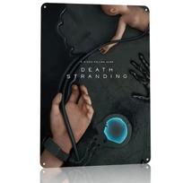 Death Stranding Game Cover Art Metal Poster Customized Wall Art Retro Vintage Metal Signs for Man Cave Office Decor Room House 30x40cm(11.8x15.7inch) black