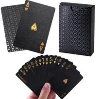 Black Gold Playing Cards Plastic Waterproof Poker Card Multi-Holiday Practical Party Board Game Toy For Family Group Game Night black