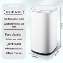 3,5 kg išmanioji automatinė mini skalbimo mašina kūdikių drabužiams su aukštos temperatūros sterilizacija gray