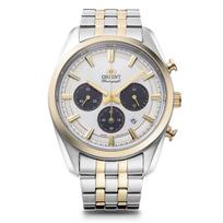 [Orient Watch] Šiuolaikinis SOLAR saulės energija varomas chronografas, vidaus gamintojo garantija RN-TX0302S vyriškas, baltas white