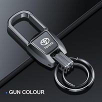 3D Metalinis automobilio raktų pakabukas Žiedas Automobilio raktų pakabukas Toyota Corolla Yaris Rav4 Camry Avensis Auris C-hr 86 Prius Corolla Aksesuarai RB4 black