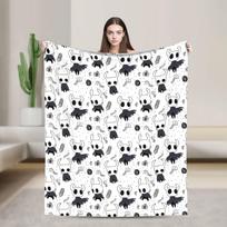 Hollow Knight Blanket Flannel Games Action Ultra-Soft Throw Blanket for Bedding Couch Bed Rug Size: 75*100cm, Weight: 230 GSM white