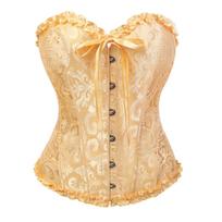 Moteriškas korsetas su raišteliais Bustier kostiumui S auksas
