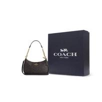 COACH Teri Dirbtinė Oda Su Perdirbta Oda Pečių Krepšys Vidutinio Dydžio Moteriškas Tamsiai Rudas CV933-IMXAQ One Size 3 black