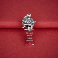 Sterling Silver Waking Lion Pendant: Chinese Style Charm for Wealth - DIY Bracelet/Necklace Accessory S925 Sterling Silver brown