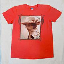 Bob Dylan Rolling Thunder Revue Shirt Concert Tour Medium Unisexs Coral Red L brown