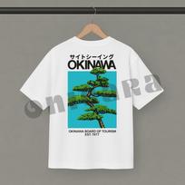 Okinavos marškinėliai Vintage grafinis marškinėlis Bonsų medžio marškinėliai Oversized marškinėliai Harajuku M white
