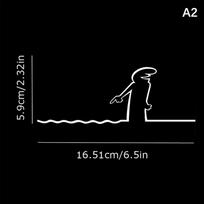 La Linea Line Art Sienos Lipdukas Minimalistinis Lipnus Vandeniui Atsparus Lipdukas Sienoms, Durims, Stiklui, Automobiliams Namų Ir Automobilio Dekoravimui A2