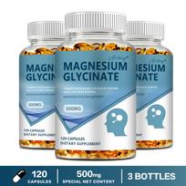 Airboy Magnesium Glycinate 500mg Capsules 120pcs - Mineral Support, Bone Health, Daily Wellness 120*3